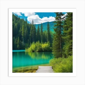 Lake In The Mountains 4 Art Print