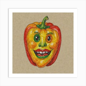 Pepper Face Art Print