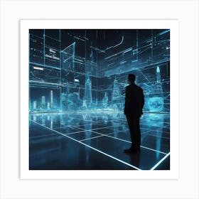 Futuristic Businessman 8 Art Print