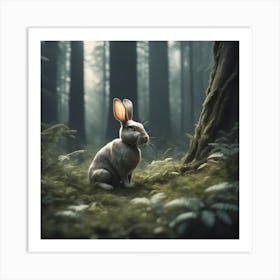 Rabbit In The Forest 42 Art Print