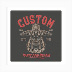 Custom Motorcycle Parts And Repair 1 Art Print