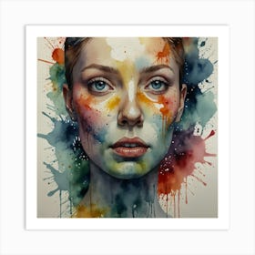 Watercolor Of A Woman 51 Art Print