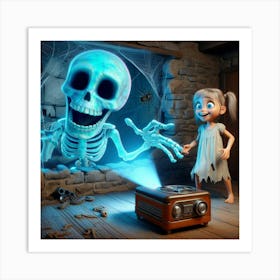 Skeleton In The Room Art Print