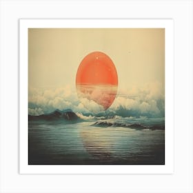 Red Ball In The Sky Art Print