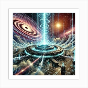 A High Tech, Sci Fi Scene Depicting The Tidal Anni 1 1 Art Print