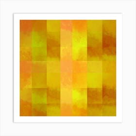 Orange and Abstract Art Print