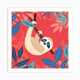 Cute Sloth Art Print