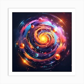 Abstract Galaxy Background Art Print