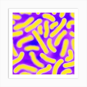 Purple And Yellow Bacteria Art Print