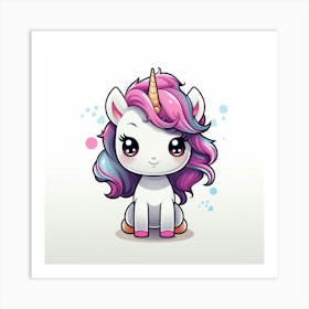 Cute Unicorn 604 Art Print