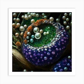 Pearls On A Rock Art Print