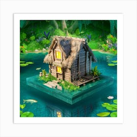 House On A Lake Art Print