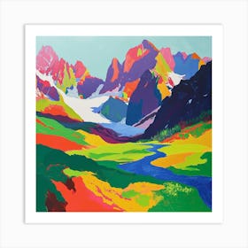 Colourful Abstract Vanoise National Park France 4 Art Print