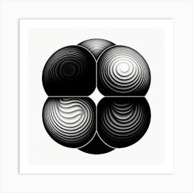 Abstract Black And White Painting Art Print