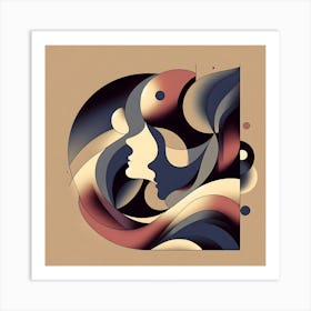 Abstract Letter C Art Print