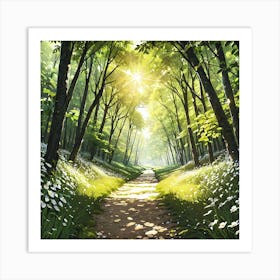 Path In The Woods 1 Art Print