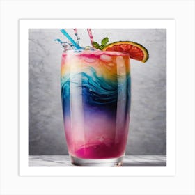 Rainbow Drink Art Print