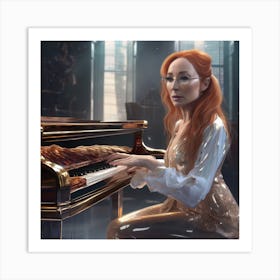 Tori Amos with a liquid Art Print