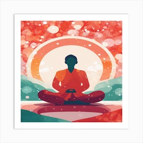 Meditating Man Art Print