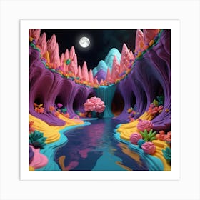 Cave In The Mountains Art Print