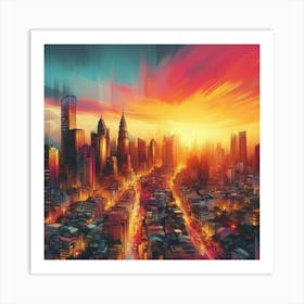 Vibrant cityscape 6 Art Print