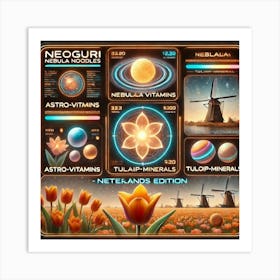 Netherlands Nutritional Info Scifi Art Print