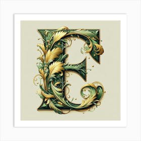 Letter E 1 Art Print