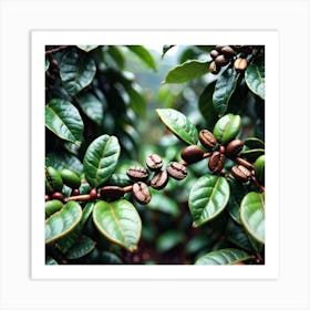 Coffee Beans On A Tree 2 Art Print