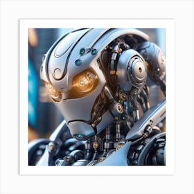 Futuristic Robot 16 Art Print