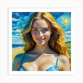 'Beach Girl'vhh Art Print