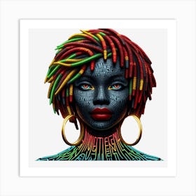 African Woman With Dreadlocks Art Print