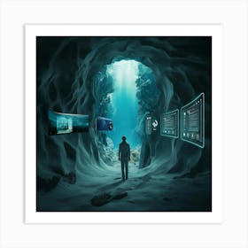 Man In A Cave Art Print