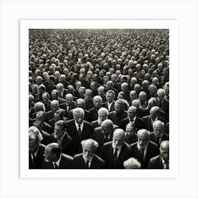 Crowd Of Men Art Print