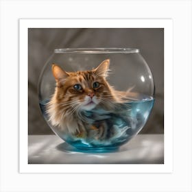 Cat In A Fish Bowl 18 1 Art Print