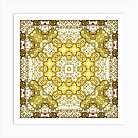 Modern Abstraction Pattern Yellow Art Print