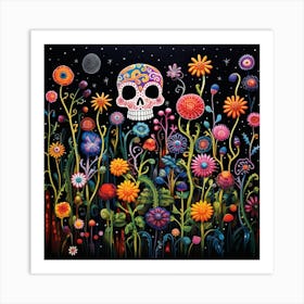 Day Of The Dead Skull 8 Art Print