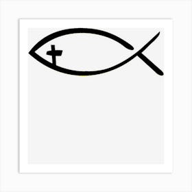 Trending Jesus Fish Cross Art Print