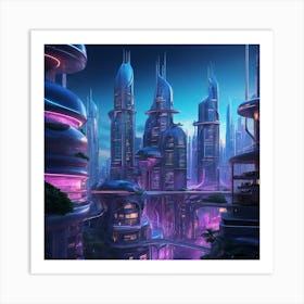 Futuristic City 3 Art Print