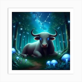 Bull Zodiac Sign 7 Art Print