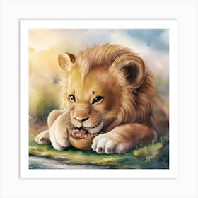 Lion Cub Art Print