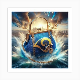 LA Rams Purse In The Water 1 Art Print