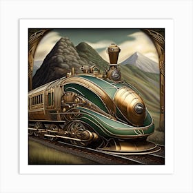 steampunk engine Art Print