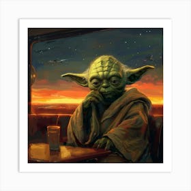 a Yoda Art Print