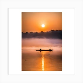 Sunrise On The Lake Art Print