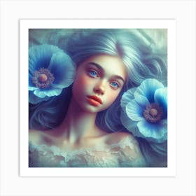 Flower Girl 4 Art Print