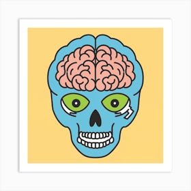 Brain Skull Art Print