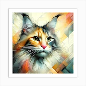 Feline Cat Creative Artwork Illustration 70 Art Print