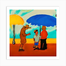 Day At The Beach 1 Art Print