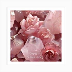 Rose Quartz Crystal 1 Art Print