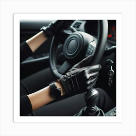 Woman Driving A Car 1 Art Print